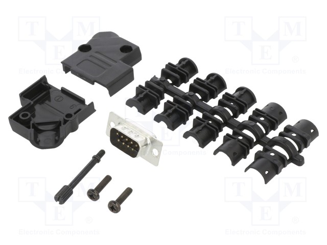 D-Sub; PIN: 9; male; unshielded; angled 45°; soldering; for cable