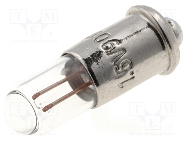 Filament lamp: Midget; SUB-MIDGET; 1.5VDC; 90mA; Ø: 4.8mm; L: 16mm
