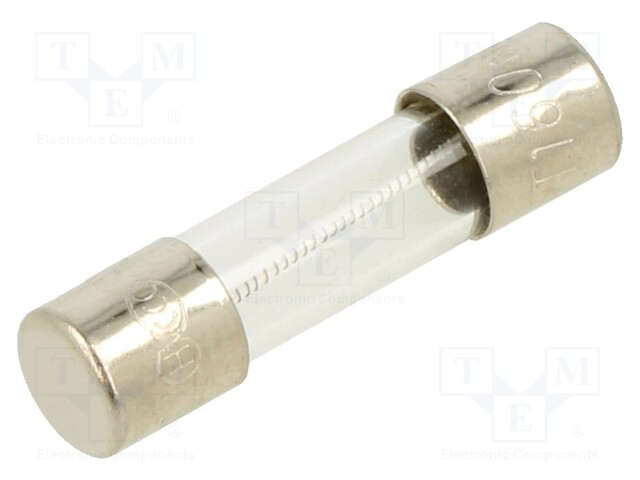 Fuse: fuse; 160mA; 250VAC; glass; 20x5.2mm; brass; bulk