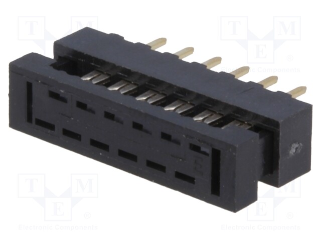IDC transition; PIN: 12; THT; for ribbon cable; 1mm; Layout: 2x6