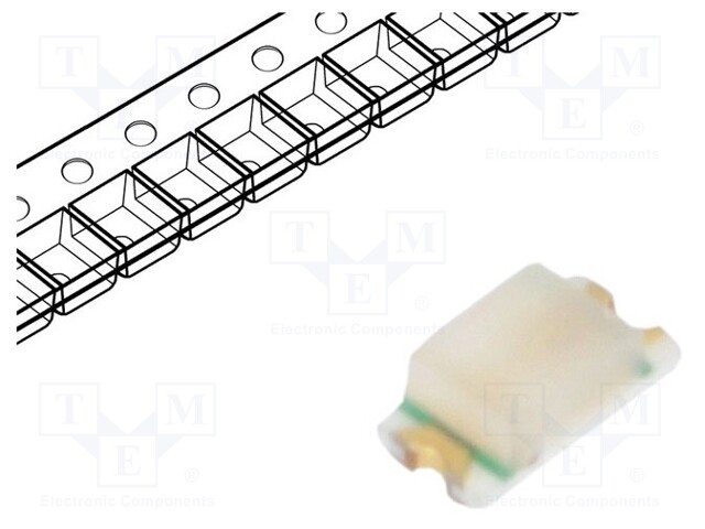 LED; SMD; 0603; red; 25÷63mcd; 1.6x0.8x0.55mm; 2.2V; 20mA; 54mW