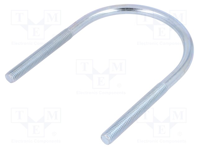 U-bolt; B; steel; zinc; Thread len: 70mm; Int.width: 89mm; H: 143mm