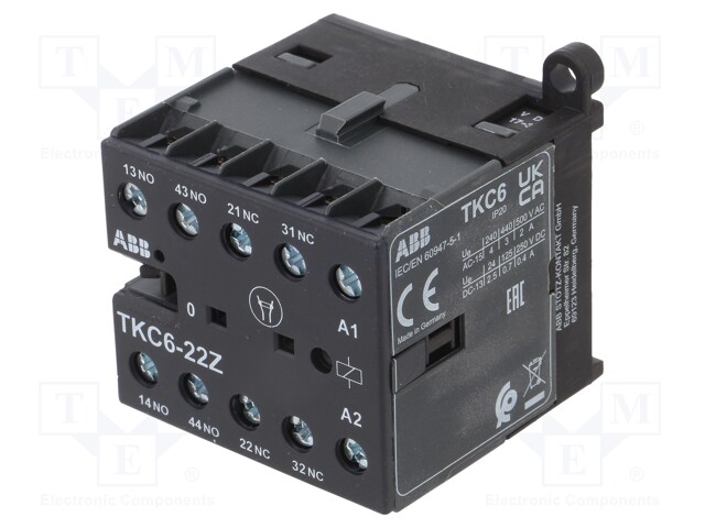 Contactor: 4-pole; NC x2 + NO x2; 17÷32VDC; 4A; TKC6; -30÷70°C