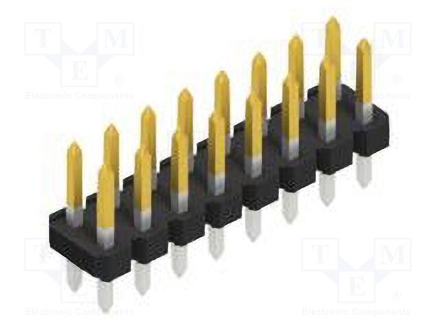 Connector: pin strips; pin header; male; PIN: 16; 2.54mm; THT; 2x8