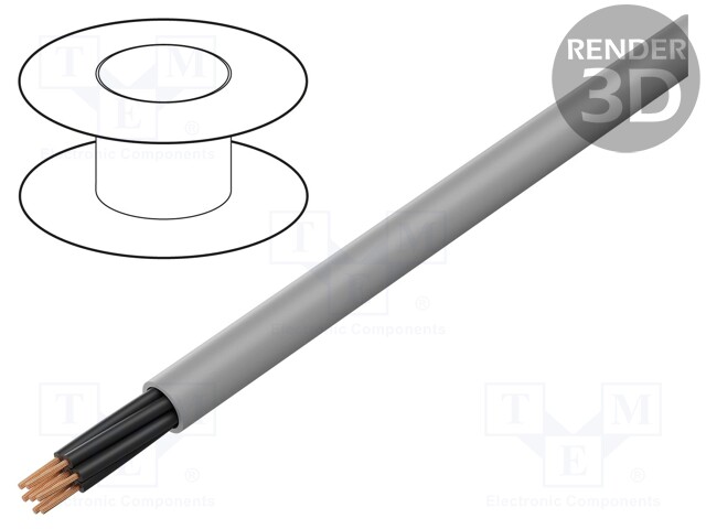 Wire; MEGAFLEX®500; 7x0,75mm2; unshielded; 300/500V; LSZH; Cu; grey