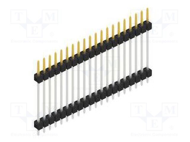 Connector: pin strips; pin header; male; PIN: 20; 2.54mm; THT; 1x20