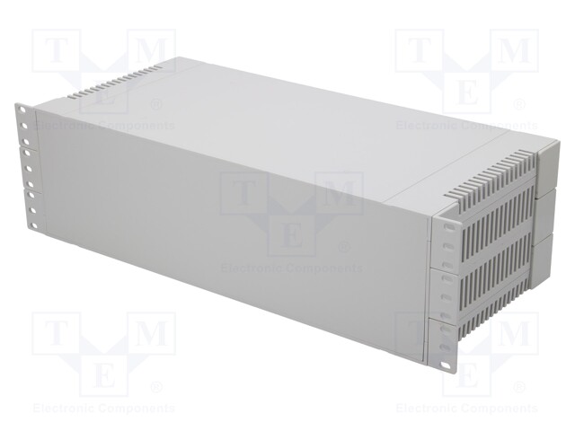 Enclosure: 19" standard; 3U; grey; Enclos.mat: ABS; Y: 203mm