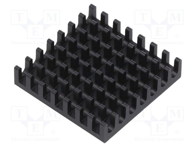 Heatsink: extruded; grilled; BGA; black; L: 27.9mm; W: 27.9mm