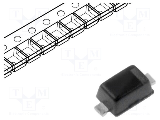 Diode: Zener; 0.3W; 3.3V; SMD; reel,tape; SOD523; single diode