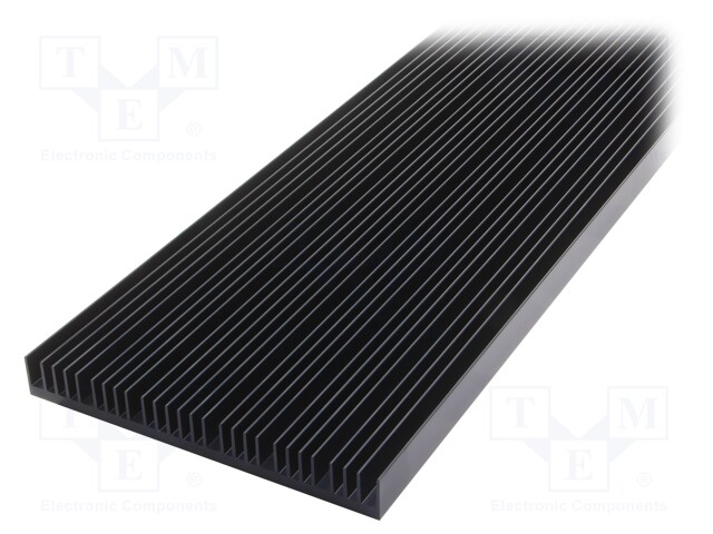 Heatsink: extruded; grilled; black; L: 1000mm; W: 250mm; H: 30mm