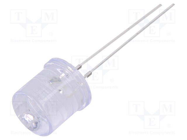 LED; 10mm; orange; 1120÷1560mcd; 100°; Front: flat; Pitch: 2.54mm