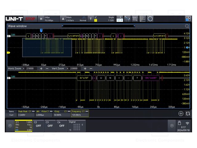 Test acces: expansion option; for oscilloscopes