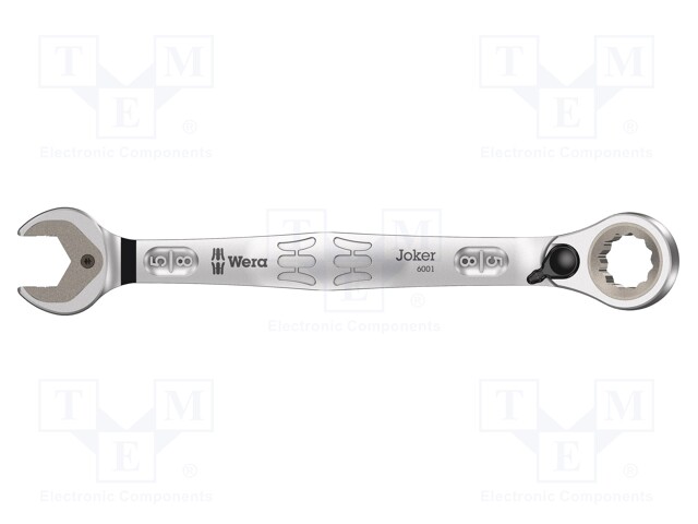 Wrench; inch,combination spanner,with ratchet; steel; 213mm