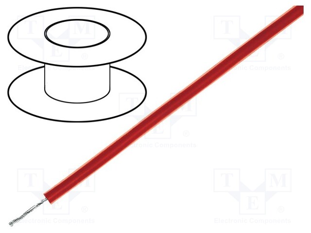 Wire; FZ-LS; stranded; Cu; 1x1mm2; silicone; red-brown; 20kV; 100m
