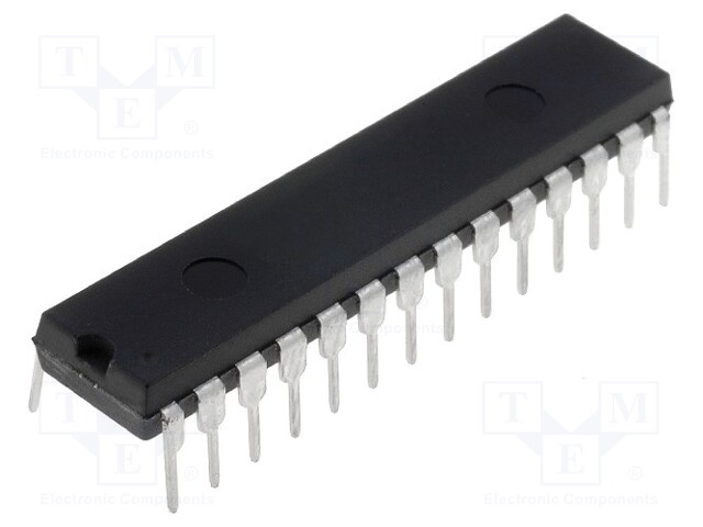 PIC microcontroller; Memory: 32kB; SRAM: 1536B; EEPROM: 256B; THT