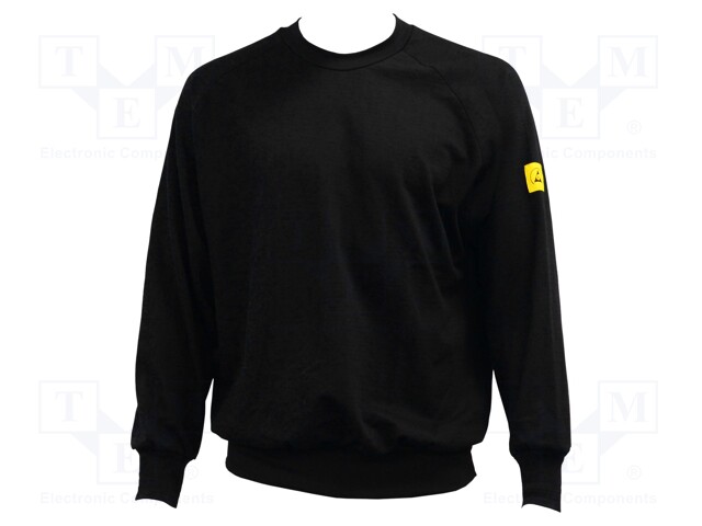 Sweatshirt; ESD; S; EN 61340-5-1; black