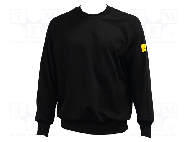 Sweatshirt; ESD; M; EN 61340-5-1; black