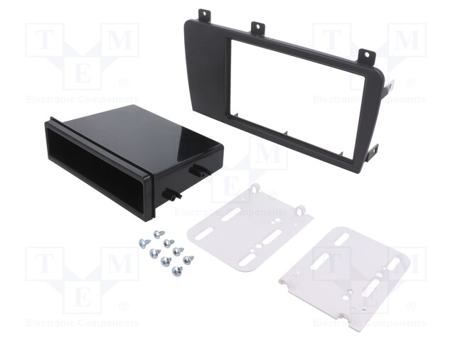 Radio mounting frame; Volvo; 1 DIN,2 DIN; black