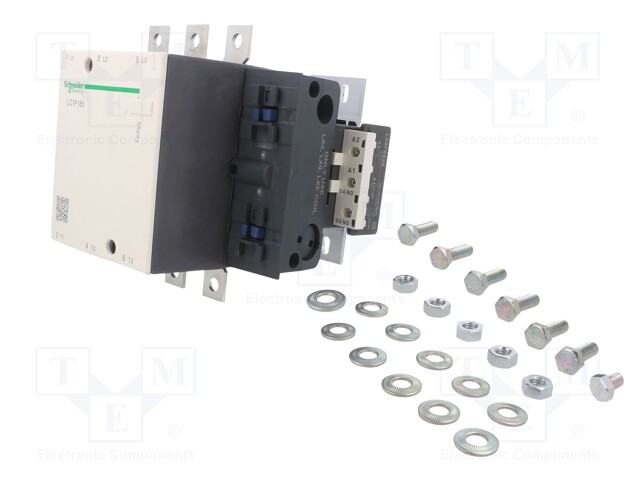 Contactor: 3-pole; NO x3; 230VAC; 185A; DIN; TeSys F; -5÷55°C; 1kV