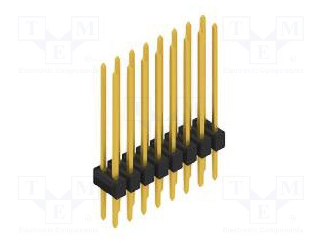 Connector: pin strips; pin header; male; PIN: 16; 2.54mm; THT; 2x8