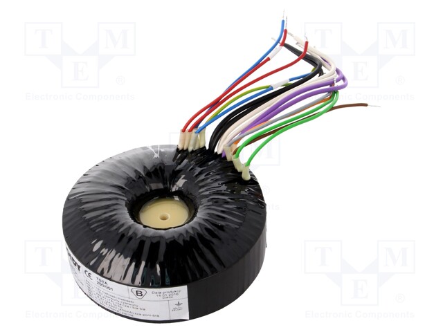 Transformer: toroidal audio; 250VA; 115/115VAC; 275÷330V; 50V