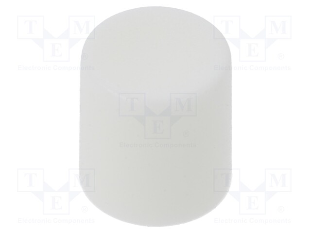 Knob: slider; Colour: white; Ø8.2x8.9mm; Mat: nylon