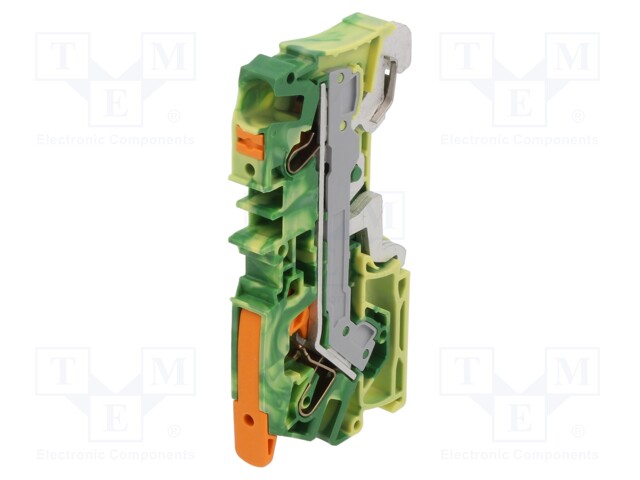 Splice terminal: rail; 0.5÷6mm2; ways: 1; terminals: 2; push-in