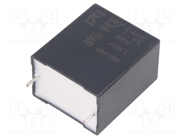 Capacitor: polypropylene; DC-Link; 8uF; ESR: 7.26mΩ; THT; ±5%