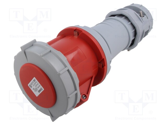 Connector: AC supply; plug; female; 63A; IEC 60309; IP67; PIN: 5E-12