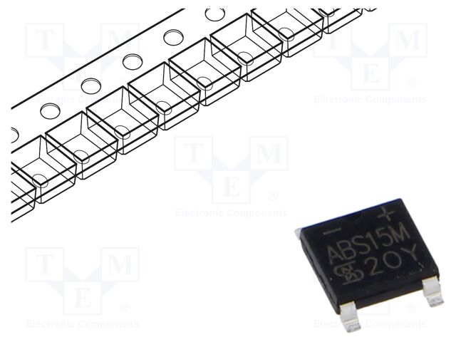 Bridge rectifier: single-phase; Urmax: 1kV; If: 2A; Ifsm: 40A; ABS
