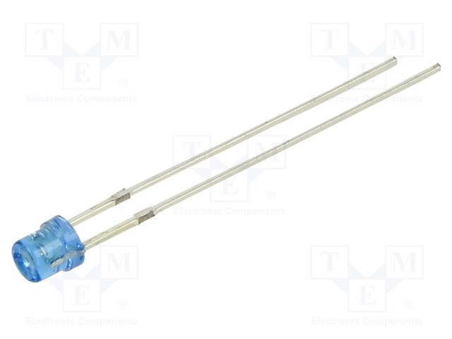 LED; 3mm; blue; 500÷750mcd; 60°; Front: recessed; 2.8÷3.6V; -30÷85°C