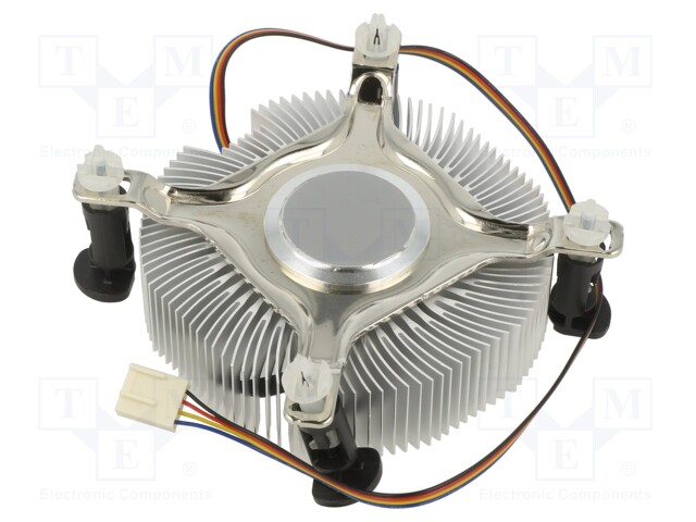 Heatsink: extruded; 12VDC; aluminium; 39.8m3/h; H: 26mm; W: 87.2mm