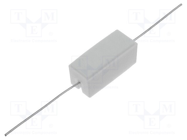 Resistor: power; cement; THT; 2.2Ω; 5W; ±5%; 9.5x9.5x22mm