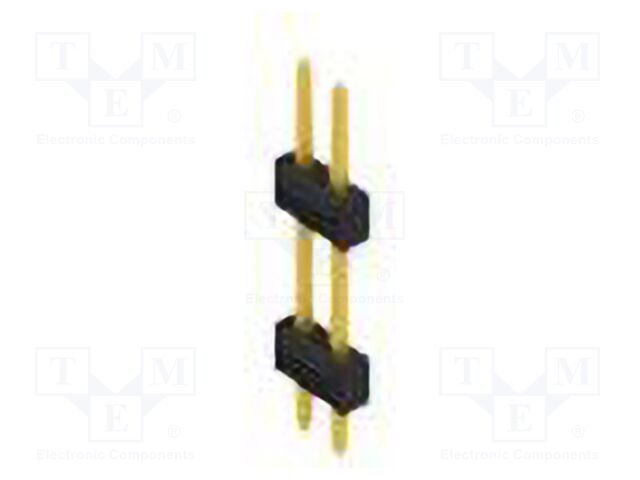 Connector: pin strips; pin header; male; PIN: 2; 2.54mm; THT; 2x1