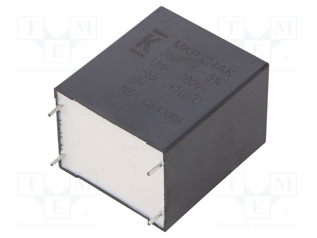 Capacitor: polypropylene; DC-Link; 35uF; ESR: 3mΩ; THT; ±5%; 700VDC