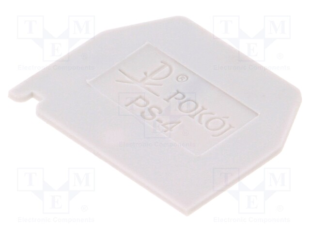End plate; Application: ZG-G2.5,ZG-G4; grey; Width: 1mm; polyamide