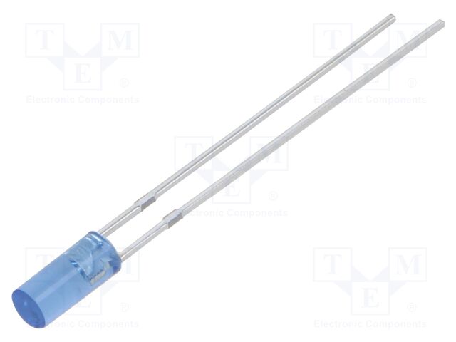 LED; 3mm; blue; 220÷330mcd; 110°; Front: flat; 2.9÷3.4VDC; -30÷85°C
