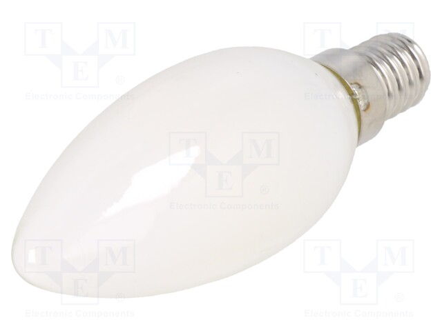 LED lamp; milky; E14; 230VAC; 4W; 360°; 4000K