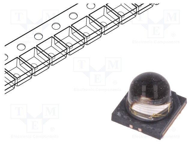 Power LED; EMITER; ultraviolet; Pmax: 3W; λd: 390-410nm; 60°; SMD