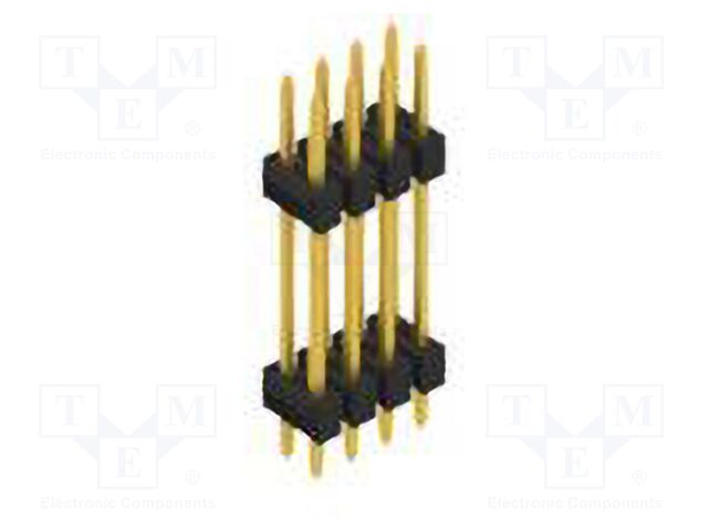 Connector: pin strips; pin header; male; PIN: 8; 2.54mm; THT; 2x4