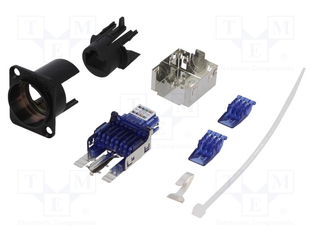 Socket; coupler; etherCON; PIN: 8; Cat: 6; shielded; gold-plated
