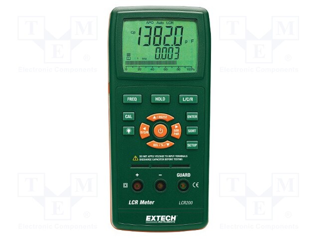 LCR meter; LCD (66,8x52,8),with a backlit; 193x88x41mm; 385g