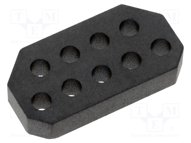 Ferrite: plate; D-Sub; 44Ω; 14.4x7.6x2.7mm; Holes no: 16