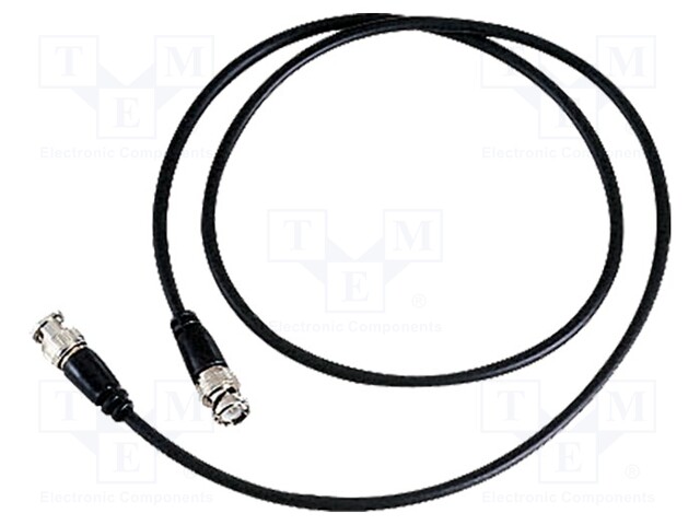 Test lead; BNC socket x2; Len: 1m; black