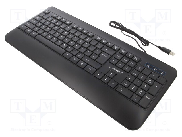 Keyboard; black; USB A; wired,slim,US layout; 1.5m
