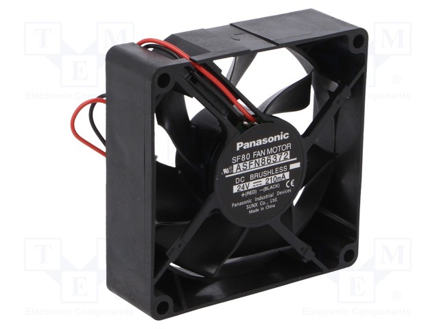 Fan: DC; axial; 24VDC; 80x80x25mm; 72m3/h; 35dBA; ball bearing