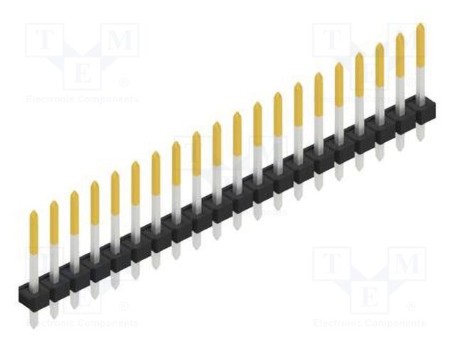 Connector: pin strips; pin header; male; PIN: 20; 2.54mm; THT; 1x20