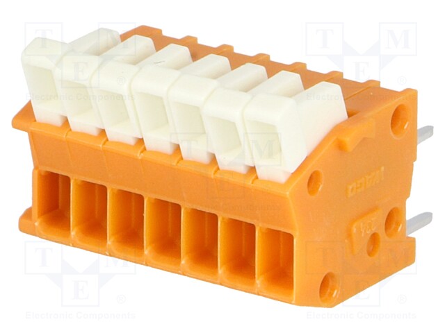 PCB terminal block; straight; 2.54mm; ways: 7; on PCBs; 80÷50um2
