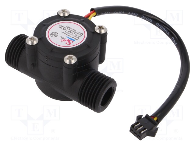 Sensor: turbine flowmeter; digital; 5÷24VDC; Range: 1÷30l/min