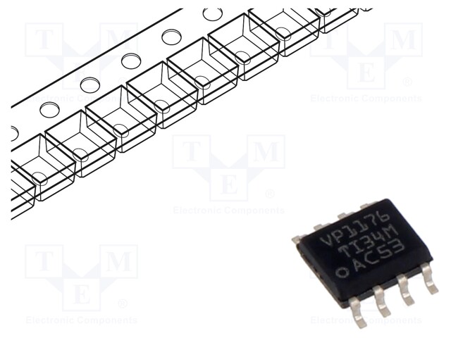 Transceiver, RS485, 1 Driver, 4.75 V to 5.25 V Supply, SOIC-8